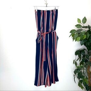 Purple Snow Striped Jumpsuit